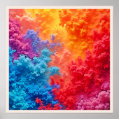 Poster Teintes de Nuages Abstraits Vibrants (Devant)