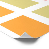 Poster Teintes Tan Vert Rose Orangé (Coin)
