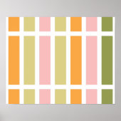 Poster Teintes Tan Vert Rose Orangé (Devant)