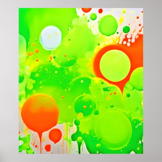 Poster Teintes Vertes & Orange (Devant)