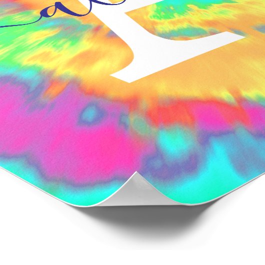 Poster Teinture à carreaux personnalisée (Coin)