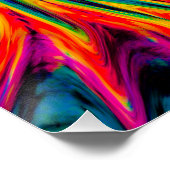 POSTER TEINTURE LIE VENT ABSTRAIT (Coin)