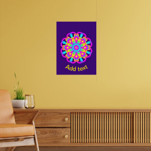 Poster Teinture pourpre, rose et jaune