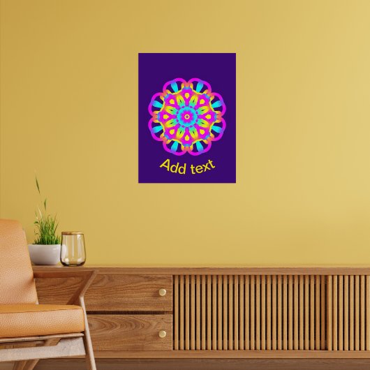 Poster Teinture pourpre, rose et jaune (Salon 2)