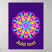 Poster Teinture pourpre, rose et jaune (Devant)