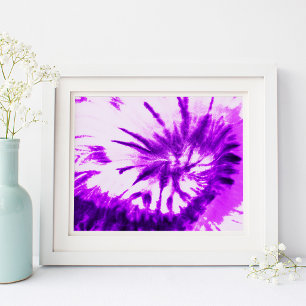 Poster Teinture Tie Dye Violet