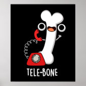 Poster Tele-bone Funny Bone Téléphone Pun Dark BG (Devant)