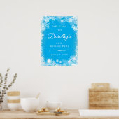 Poster Téléchargeable 60th Birthday Snowflake Blue Welcom (Cuisine)
