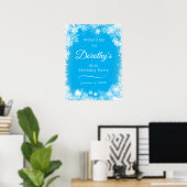 Poster Téléchargeable 60th Birthday Snowflake Blue Welcom (Bureau à domicile)