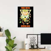 Poster Téléchargement de notes de fruits (Bureau à domicile)