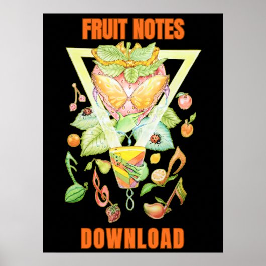 Poster Téléchargement de notes de fruits (Devant)