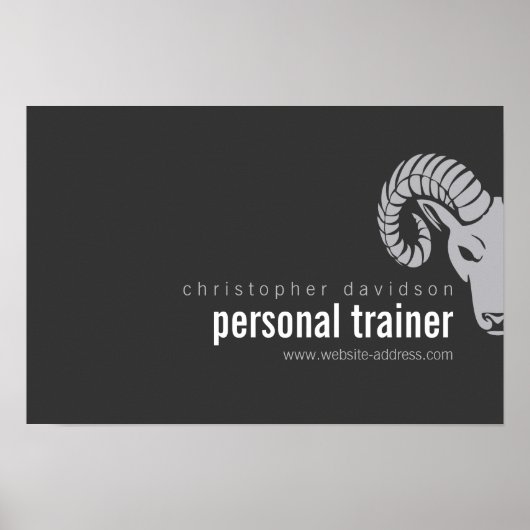 Poster Téléchargement du logo Tête Décalage Gras Moderne (Devant)