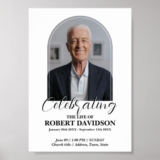 Poster Téléchargement instantané du Faire-part funéraire  (Devant)