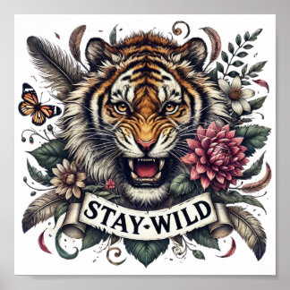 Poster Téléchargement numérique de Stay Wild - Parfait po