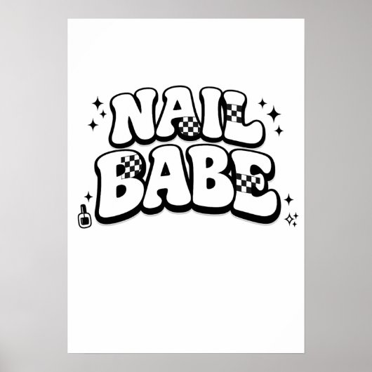 Poster Téléchargement numérique imprimable Nail Babe (Devant)