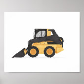 Poster Télécommande skid steer de construction jaune pour (Devant)