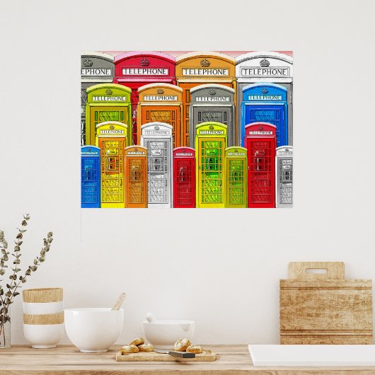 Poster telefooncabine (Keuken)