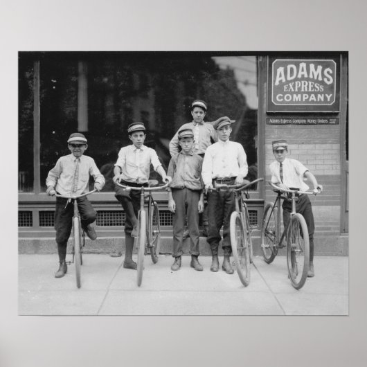 Poster Telegram Messenger Boys, 1911 Photo vintage (Devant)