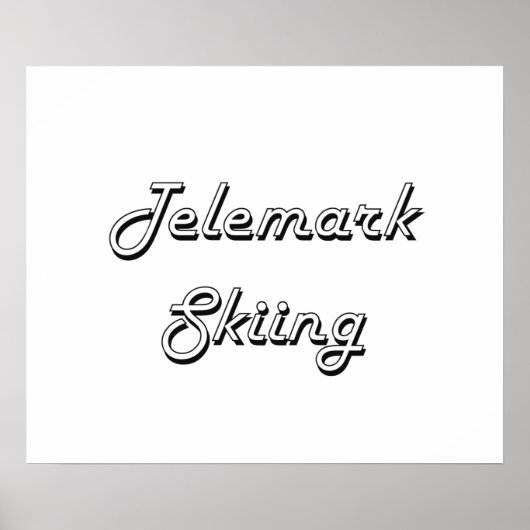Poster Télémark Ski Classic Retro Design (Devant)