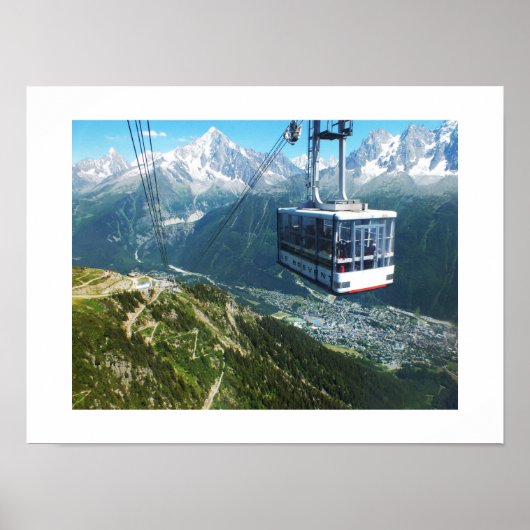 Poster Téléphérique sur Chamonix (Devant)