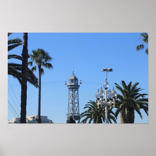 Poster Téléphériques de Barcelone (Devant)