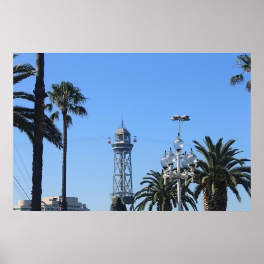 Poster Téléphériques de Barcelone (Devant)