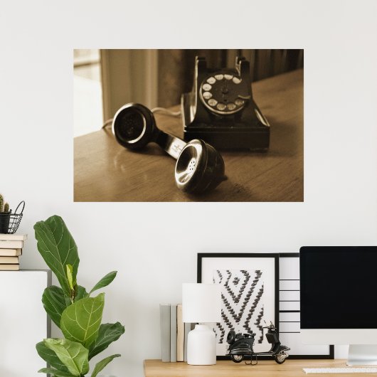 Poster Téléphone antique (Bureau à domicile)