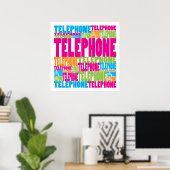 Poster Téléphone coloré (Bureau à domicile)
