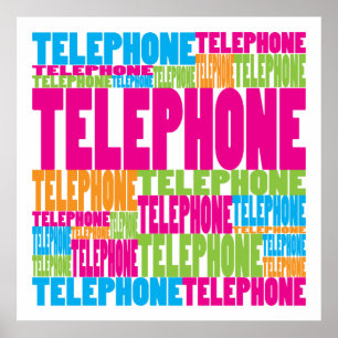 Poster Téléphone coloré