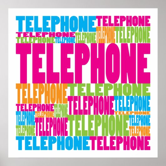 Poster Téléphone coloré (Devant)
