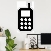 Poster Téléphone mobile (Bureau à domicile)