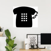 Poster Téléphone rétro (Bureau à domicile)