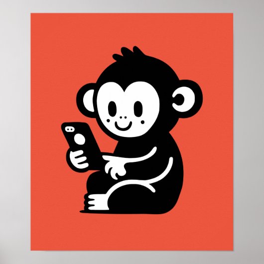 Poster Téléphone singe (Devant)