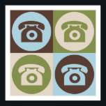 Poster Téléphones Pop Art<br><div class="desc">Téléphones Pop Art. Obtenez ce design amusant avec votre passe-temps,  votre occupation ou votre obsession sur de grands t-shirts,  autocollants et bien plus encore. Ils font aussi de grands cadeaux !</div>