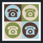 Poster Téléphones Pop Art<br><div class="desc">Téléphones Pop Art. Obtenez ce design amusant avec votre passe-temps,  votre occupation ou votre obsession sur de grands t-shirts,  autocollants et bien plus encore. Ils font aussi de grands cadeaux !</div>
