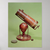 Poster Télescope appartenant à Sir Isaac Newton 1671 (Devant)