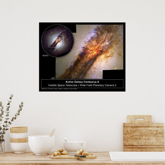 Poster Télescope Centaurus A Galaxy Hubble (Cuisine)
