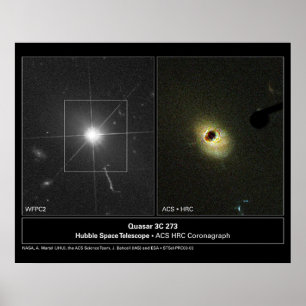Poster Télescope du quasar 3C 273 Hubble