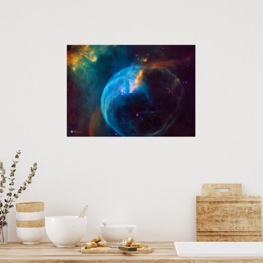 Poster Télescope Hubble : Bubble Nebula (2016), NGC 7635 (Cuisine)