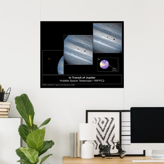 Poster Télescope Io Jupiter Transit Hubble Photo (Bureau à domicile)