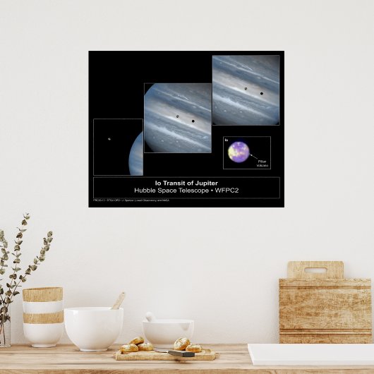 Poster Télescope Io Jupiter Transit Hubble Photo (Cuisine)