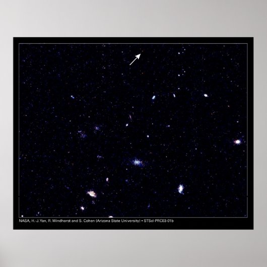 Poster Télescope Lointain Galaxies Hubble (Devant)