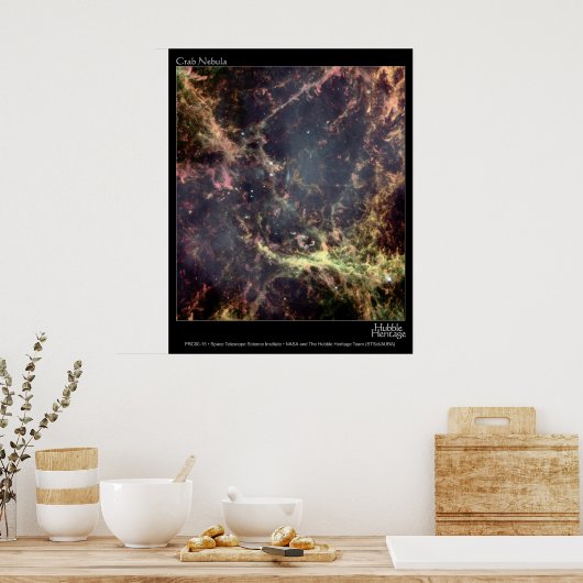 Poster Télescope Nebula Hubble Crab (Cuisine)