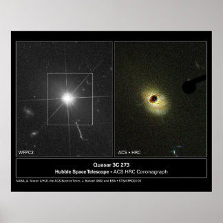 Poster Télescope Quasar 3C 273 Hubble