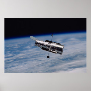 Poster Télescope spatial Hubble et Terre