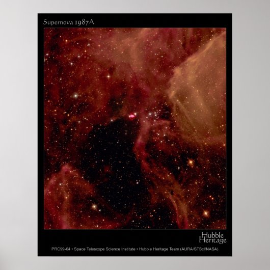 Poster Télescope Supernova 1987A Hubble Photo (Devant)