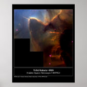 Poster Télescope Trifid Nebula M20 Hubble Photo (Devant)