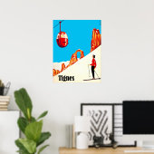 Poster Télésiège à Tignes, France (Bureau à domicile)