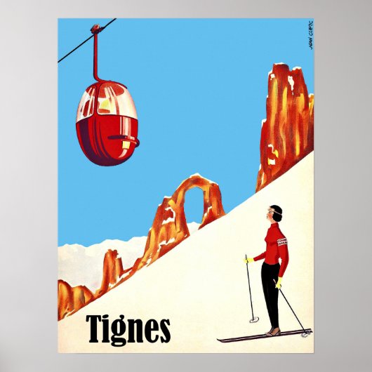 Poster Télésiège à Tignes, France (Devant)