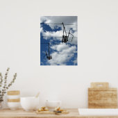 Poster Télésiège et ciel (Cuisine)